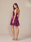 Load image into Gallery viewer, Wholesale Sweetheart Keyhole Metallic Pleated Fit-and-Flare Short Homecoming Dress by LAXA825 - - Cocktail Dress LAX