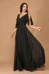 Load image into Gallery viewer, Eva USA 3345 Long Formal Flutter Sleeves Bridesmaids Dress - Bridesmaids Dress