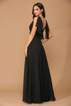 Load image into Gallery viewer, Eva USA 3345 Long Formal Flutter Sleeves Bridesmaids Dress - Bridesmaids Dress