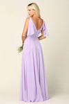Load image into Gallery viewer, Eva USA 3345 Long Formal Flutter Sleeves Bridesmaids Dress - Bridesmaids Dress