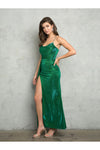 Load image into Gallery viewer, Eva USA 3469 Long Glitter Fitted Formal Prom Dress - Hunter Green / XS - Prom Dresses