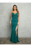 Load image into Gallery viewer, Eva USA 3476 Long Formal Fitted Glitter Prom Dress - Hunter Green / XS - Prom Dresses