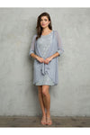 Load image into Gallery viewer, Eva USA 3490 Two Piece Short Mother of the Bride Dress - Silver / M - Mother of the Bride Dresses