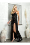 Load image into Gallery viewer, Eva USA 5253 Formal Fitted Beaded Long Slit Prom Dress - Prom Dresses