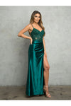 Load image into Gallery viewer, Eva USA 5253 Formal Fitted Beaded Long Slit Prom Dress - Prom Dresses