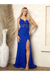 Load image into Gallery viewer, Eva USA 5260 Long Formal Fitted Evening Prom Dress - Royal / XS - Prom Dresses