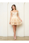 Load image into Gallery viewer, Eva USA 5288 A Line Homecoming Short Lace Cocktail Dress - Cocktail Dresses