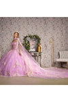 Load image into Gallery viewer, LA Merchandise LAS3467 Lilac Floral Cape Quinceañera Ball Gown - - Dress LAS
