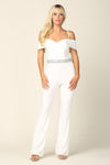 Load image into Gallery viewer, Formal Cold Shoulder Fitted Jumpsuit By LA Merchandise LAV3422 - - Jumpsuit LAV