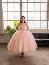 Load image into Gallery viewer, LA Merchandise LAZSCK315 Girls 3D Butterfly Illusion Corset Glitter Tulle A-Line Gown - - Girls Formal Dresses LAZ