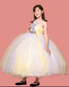 Load image into Gallery viewer, LA Merchandise LAZD830 Girls 3D Floral Halter Tea-Length Tulle A-Line Dress