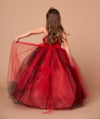 Load image into Gallery viewer, LA Merchandise LAZD830 Girls 3D Floral Halter Tea-Length Tulle A-Line Dress
