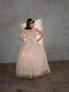 Load image into Gallery viewer, LA Merchandise LAZD816 Girls 3D Floral Illusion Scoop Tea-Length A-Line Dress