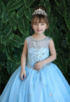 Load image into Gallery viewer, LA Merchandise LAZKY220 Girls Beaded Illusion Sweetheart Split-Front Tulle Gown