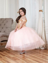 Load image into Gallery viewer, LA Merchandise LAZKY232 Girls Beaded Sweetheart Cold Shoulder Glitter Tulle Gown