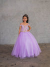 Load image into Gallery viewer, LA Merchandise LAZKY232 Girls Beaded Sweetheart Cold Shoulder Glitter Tulle Gown