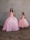 Load image into Gallery viewer, LA Merchandise LAZSCK311 Girls 3D Floral Sweetheart Gown with Beaded Chandelier Straps