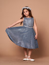 Load image into Gallery viewer, LA Merchandise LAZD817 Girls Sleeveless Metallic Glitter A-Line Party Dress
