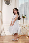 Load image into Gallery viewer, LA Merchandise LAZD817 Girls Sleeveless Metallic Glitter A-Line Party Dress