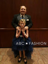 Load image into Gallery viewer, LA Merchandise LAZD825 Girls Lace Bodice Layered High-Low Tulle Dress with Sash