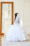 Load image into Gallery viewer, LA Merchandise LAZKY217 Girls Beaded High Neck Layered Ruffle Tulle Ball Gown