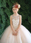 Load image into Gallery viewer, LA Merchandise LAZKY220 Girls Beaded Illusion Sweetheart Split-Front Tulle Gown