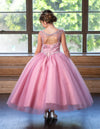 Load image into Gallery viewer, LA Merchandise LAZKY220 Girls Beaded Illusion Sweetheart Split-Front Tulle Gown