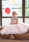 Load image into Gallery viewer, LA Merchandise LAZKY220 Girls Beaded Illusion Sweetheart Split-Front Tulle Gown