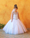 Load image into Gallery viewer, LA Merchandise LAZKY220 Girls Beaded Illusion Sweetheart Split-Front Tulle Gown