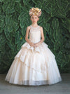 Load image into Gallery viewer, LA Merchandise LAZKY224 Girls Beaded Lace Tiered Glitter Tulle A-Line Gown
