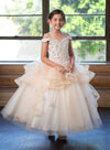 Load image into Gallery viewer, Girls Long Off Shoulder Dress with Glitter Skirt by LA Merchandise KY223-Girls Formal Dresses-ABC Fashion