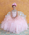 Load image into Gallery viewer, LA Merchandise LAZKY213 Girls Beaded Illusion Sweetheart Ruffled Organza Ball Gown