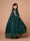 Load image into Gallery viewer, LA Merchandise LAZSCK303 Girls Beaded V-Neck Off Shoulder A-Line Gown with Cape