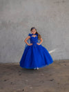Load image into Gallery viewer, LA Merchandise LAZSCK310 Girls Beaded A-Line Gown with Removable Cape and Ruffle Sleeves