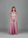 Load image into Gallery viewer, LA Merchandise LAZD823 Girls Ombre Glitter Off Shoulder Tea-Length A-Line Dress - - Girls Formal Dresses LAZ