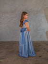 Load image into Gallery viewer, LA Merchandise LAZD823 Girls Ombre Glitter Off Shoulder Tea-Length A-Line Dress - - Girls Formal Dresses LAZ