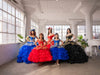 Load image into Gallery viewer, LA Merchandise LAZSCK313 Girls Charra Embroidered Off Shoulder Tiered Ruffle Gown