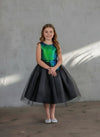 Load image into Gallery viewer, LA Merchandise LAZD832 Girls Sequin Bodice Tea-Length Glitter Tulle A-Line Dress