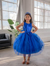 Load image into Gallery viewer, LA Merchandise LAZD832 Girls Sequin Bodice Tea-Length Glitter Tulle A-Line Dress