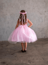 Load image into Gallery viewer, LA Merchandise LAZD832 Girls Sequin Bodice Tea-Length Glitter Tulle A-Line Dress