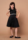 Load image into Gallery viewer, LA Merchandise LAZD817 Girls Metallic Glitter Short A-Line Dress with Beaded Waist