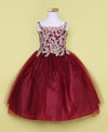 Load image into Gallery viewer, Girls Sleeveless Tulle Dress with Leaf Appliques by LA Merchandise D778-Girls Formal Dresses-ABC Fashion
