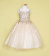 Load image into Gallery viewer, Girls Sleeveless Tulle Dress with Leaf Appliques by LA Merchandise D778-Girls Formal Dresses-ABC Fashion