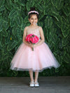 Load image into Gallery viewer, Girls Sleeveless Tulle Dress with Leaf Appliques by LA Merchandise D778-Girls Formal Dresses-ABC Fashion
