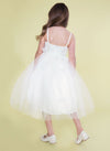 Load image into Gallery viewer, LA Merchandise LAZD778 Girls Beaded Leaf Applique Full-Length Tulle A-Line Dress