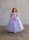 Load image into Gallery viewer, LA Merchandise LAZSCK309 Girls 3D Floral Sweetheart Gown with Removable Puff Sleeves