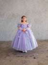 Load image into Gallery viewer, LA Merchandise LAZSCK309 Girls 3D Floral Sweetheart Gown with Removable Puff Sleeves
