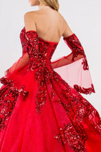 Load image into Gallery viewer, LA Merchandise LAS1914 Embellished Ball Gown With Detachable Sleeves