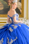 Load image into Gallery viewer, Wholesale Off-Shoulder Beaded Illusion Corset Lace Appliqué Glitter Tulle Ball Gown by LAS3672 - - Quinceanera Dress LAS