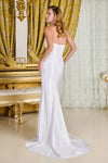 Load image into Gallery viewer, LAS3717 Wholesale Off-White Fitted Strapless Wedding Dress Corset Bodice Lace-Up Back &amp; Train - - Wedding Dress LAS